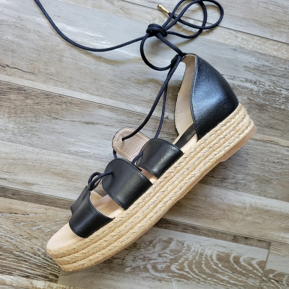Passeggiando Ravello Platform Gladiator Espadrille Sandals Size 41